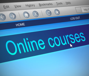 Online courses concept.