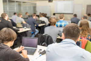 Lecture in a computer classroom